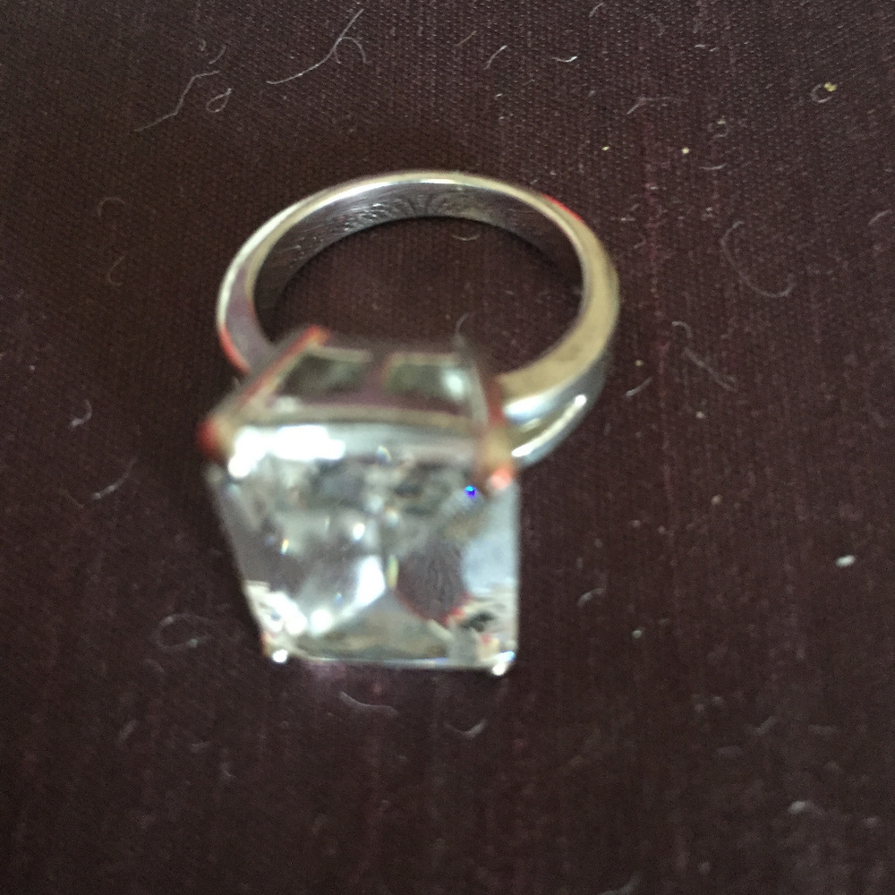 Swarovski Crystal Silver Statement Ring - image 2